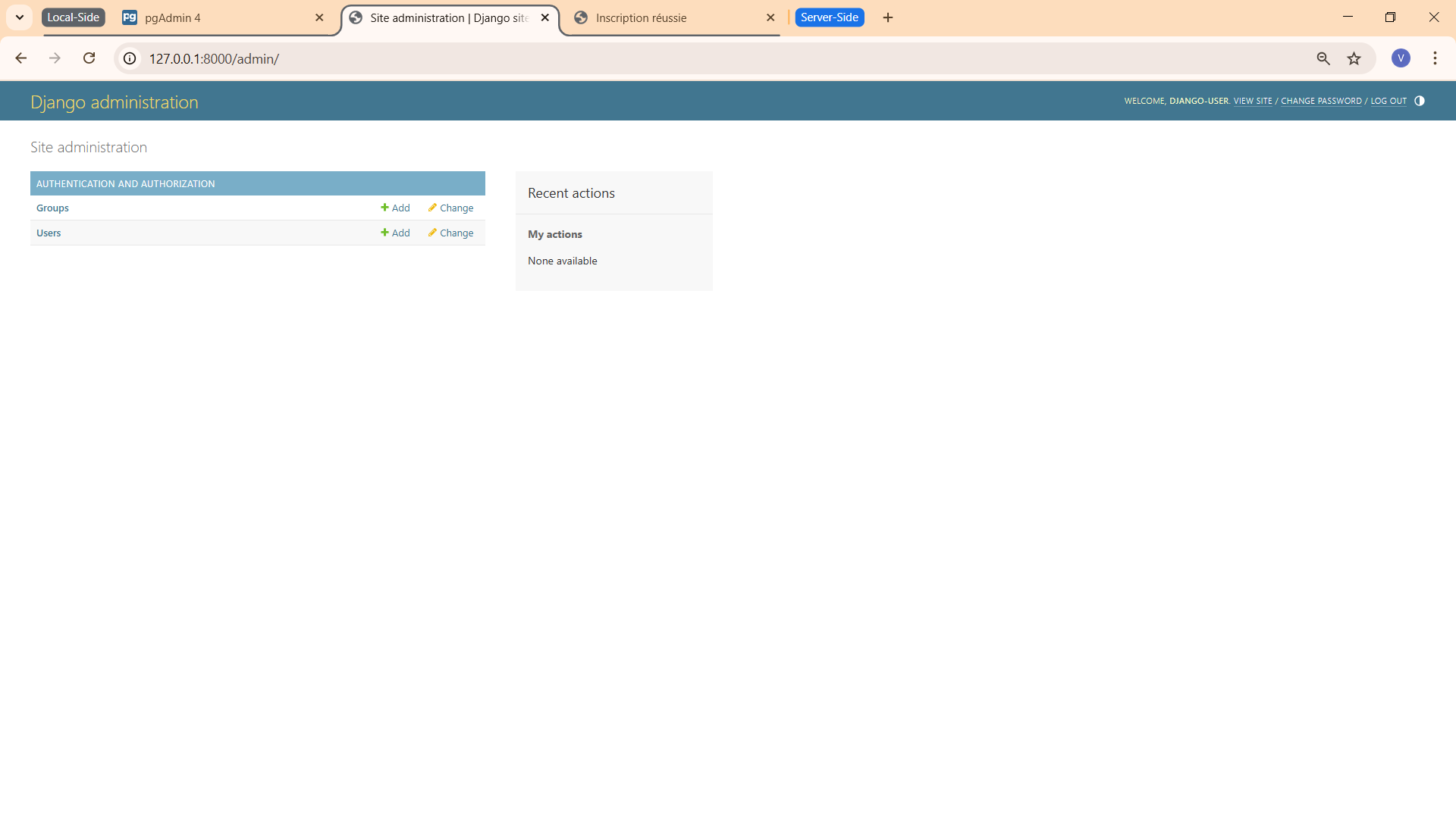 Interface administration Django locale